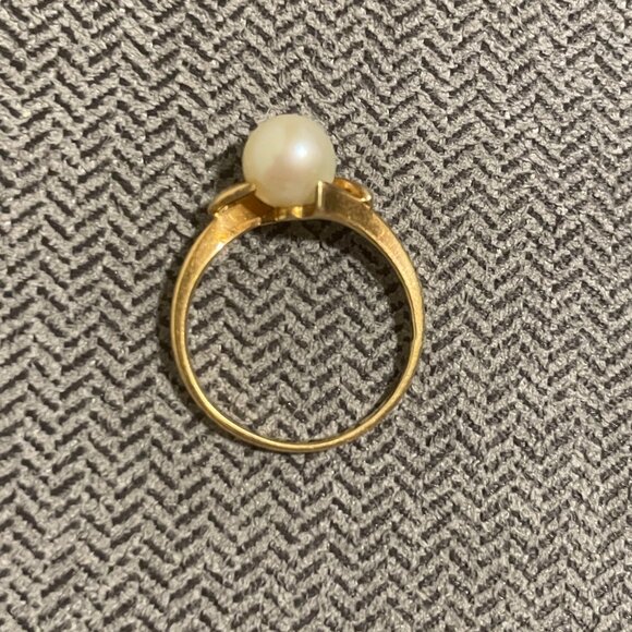 Mikimoto Pearl ring in 14k yellow gold - Picture 5 of 11